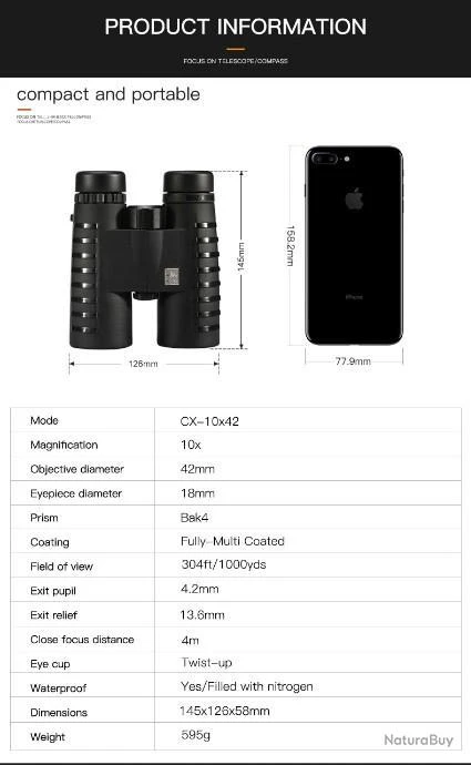 ASIKA Jumelles 10x42 HD BAK4 - ENCHERES AUCUN PRIX DE RESERVE !! 11 ASIKA Jumelles 10x42 HD BAK4 - ENCHERES AUCUN PRIX DE RESERVE !! – Image 9