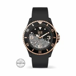 Montre Ice-Watch ICE Crystal - Black Rose-gold - Smooth - Medium - 3H