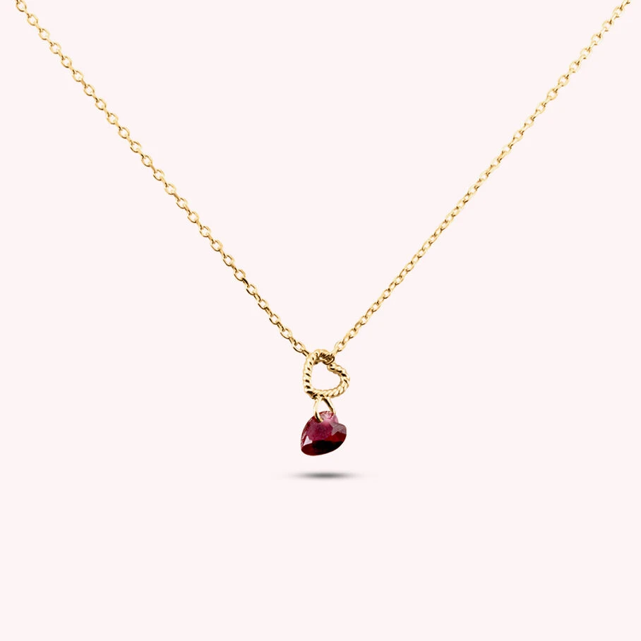 Collier Ras Du Cou BEGUIN - Rouge / Doré 3 Collier Ras Du Cou BEGUIN - Rouge / Doré