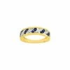 Bague En Or Jaune, Rhodium Et Diamants Et Saphirs -CrocForm Boutique 0A004BSB4