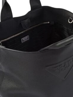 Homme Prada Sac Cabas En Cuir à Logo Embossé -CrocForm Boutique 19870724 44530402 1000