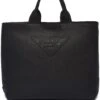 Homme Prada Sac Cabas En Cuir à Logo Embossé 2 Homme Prada Sac Cabas En Cuir à Logo Embossé -CrocForm Boutique 19870724 44530403 1000