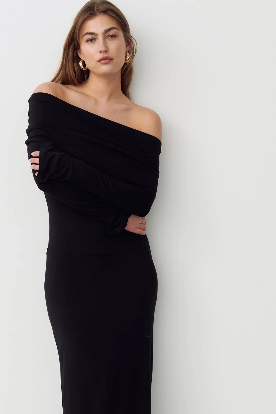 Gina Tricot Soft Touch Maxi Dress Black 3 Gina Tricot Soft Touch Maxi Dress Black – Image 2