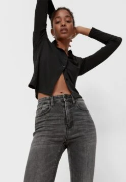 Stradivarius Mit Hohem Bund - Jean Slim - Dark Grey 10 Stradivarius Mit Hohem Bund - Jean Slim - Dark Grey -CrocForm Boutique 291eb73e1729421bb435bfd41d74185c