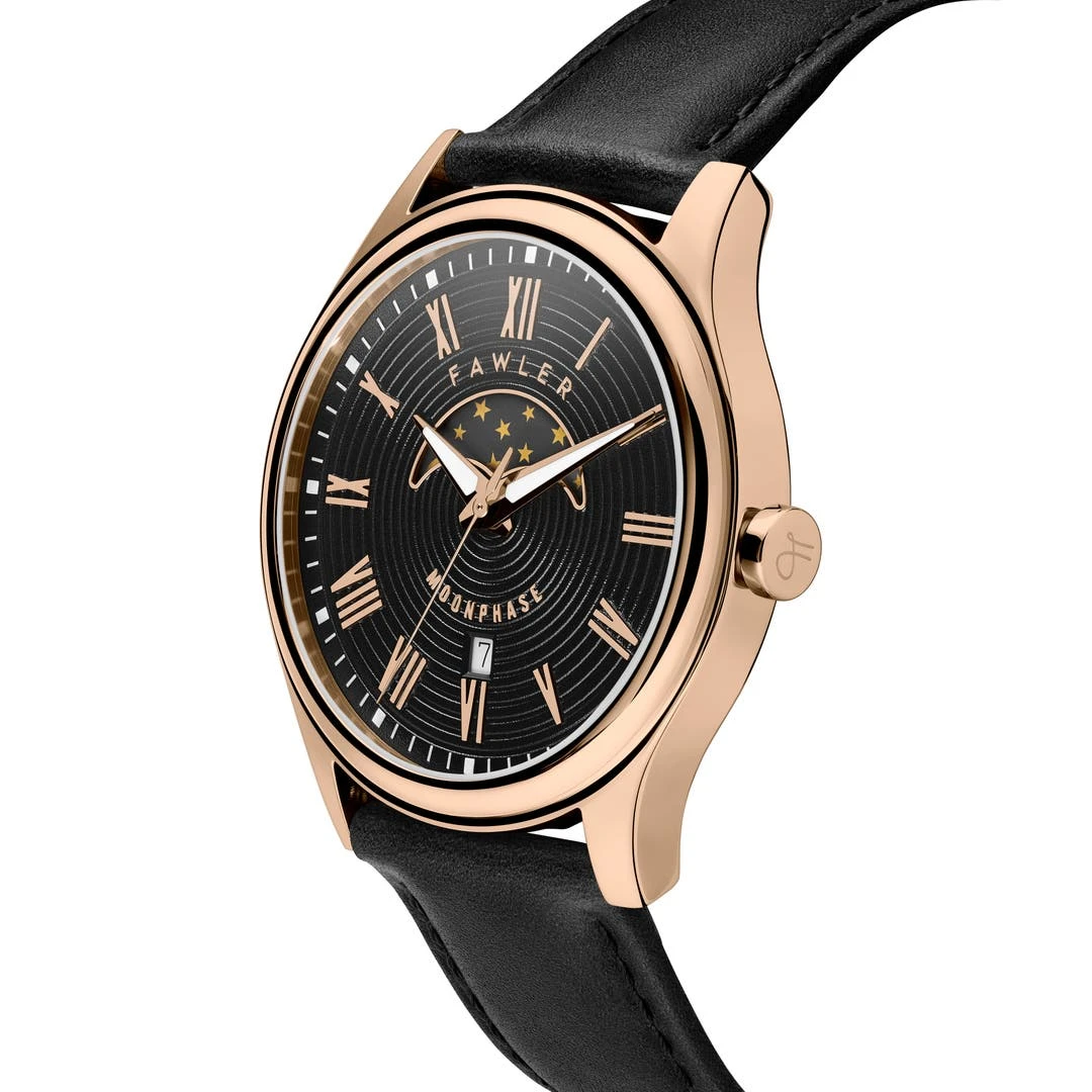 Fawler Imperator | Montre à Phases De Lune En Acier Inoxydable Couleur Or Rose 5 Fawler Imperator | Montre à Phases De Lune En Acier Inoxydable Couleur Or Rose – Image 3