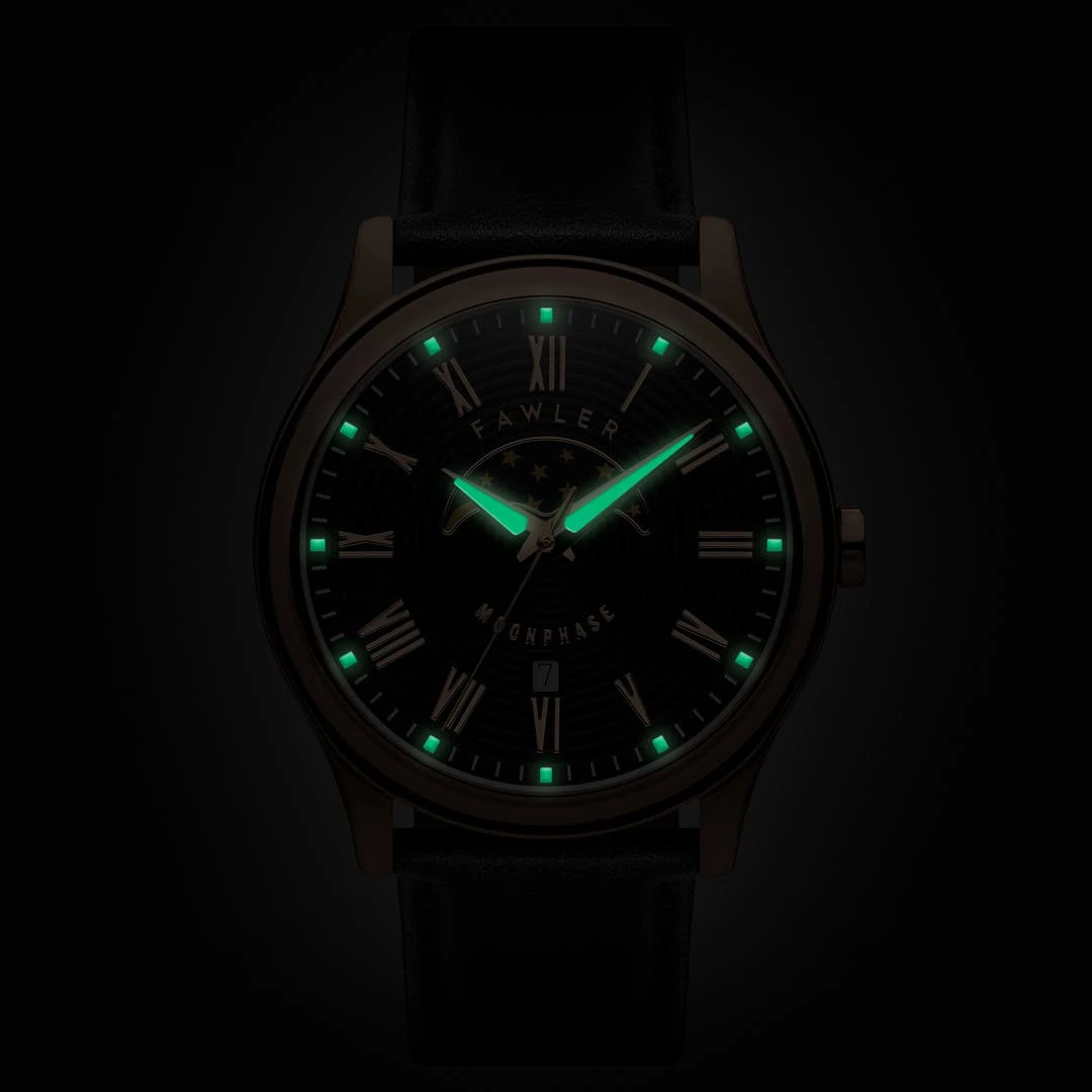 Fawler Imperator | Montre à Phases De Lune En Acier Inoxydable Couleur Or Rose 4 Fawler Imperator | Montre à Phases De Lune En Acier Inoxydable Couleur Or Rose – Image 2