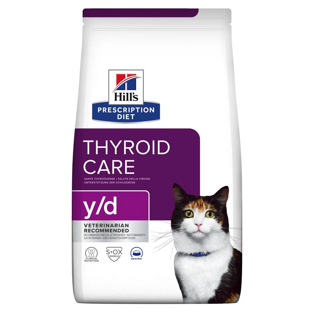 Hill's Prescription Diet Y/D Thyroïd Croquettes Pour Chat Au Poulet - 3Kg 3 Hill's Prescription Diet Y/D Thyroïd Croquettes Pour Chat Au Poulet - 3Kg