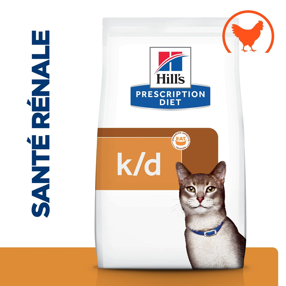 Hill's Prescription Diet K/D Croquettes Pour Chat Au Poulet - 3Kg 4 Hill's Prescription Diet K/D Croquettes Pour Chat Au Poulet - 3Kg – Image 2