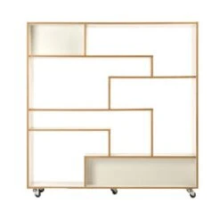 Paris Prix Étagère Bibliothèque Design Southbury 143cm Chêne & Blanc