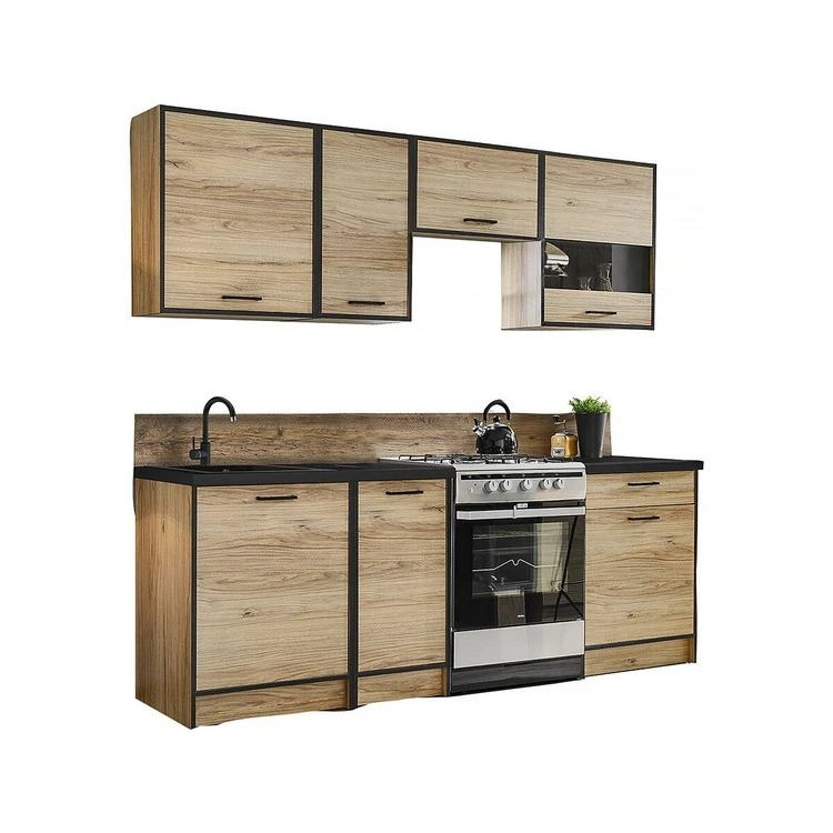 Habitat Et Jardin Ensemble De Cuisine Carballo - 220 X 72 Cm- Chêne 2 Habitat Et Jardin Ensemble De Cuisine Carballo - 220 X 72 Cm- Chêne