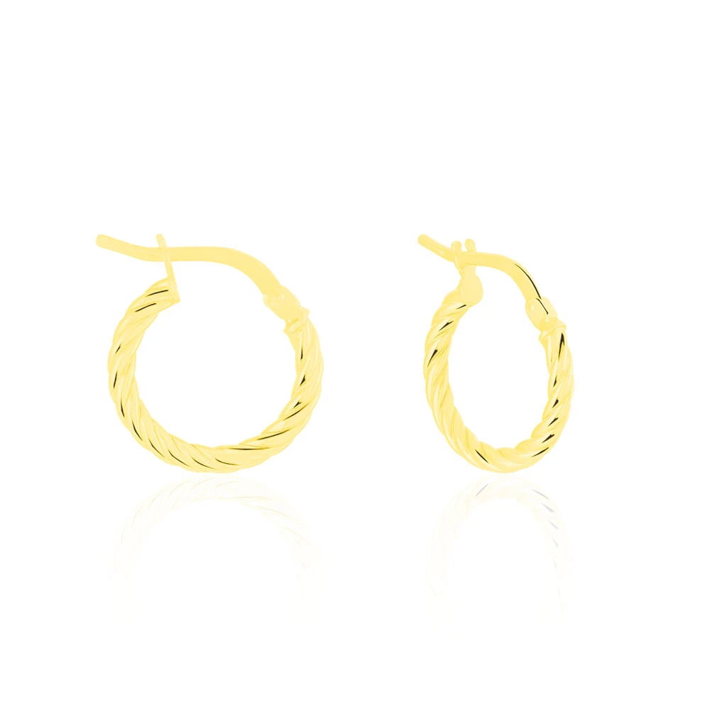 Créoles Bartimee Or Jaune 2 Créoles Bartimee Or Jaune