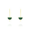 Boucles D'oreilles Pendantes Florica Or Jaune Malachite 1 Boucles D'oreilles Pendantes Florica Or Jaune Malachite -CrocForm Boutique B3OFJXV008 master