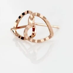 Boucles D'oreilles Puces Or Rose Melltje -CrocForm Boutique B3OFRW0026 view2