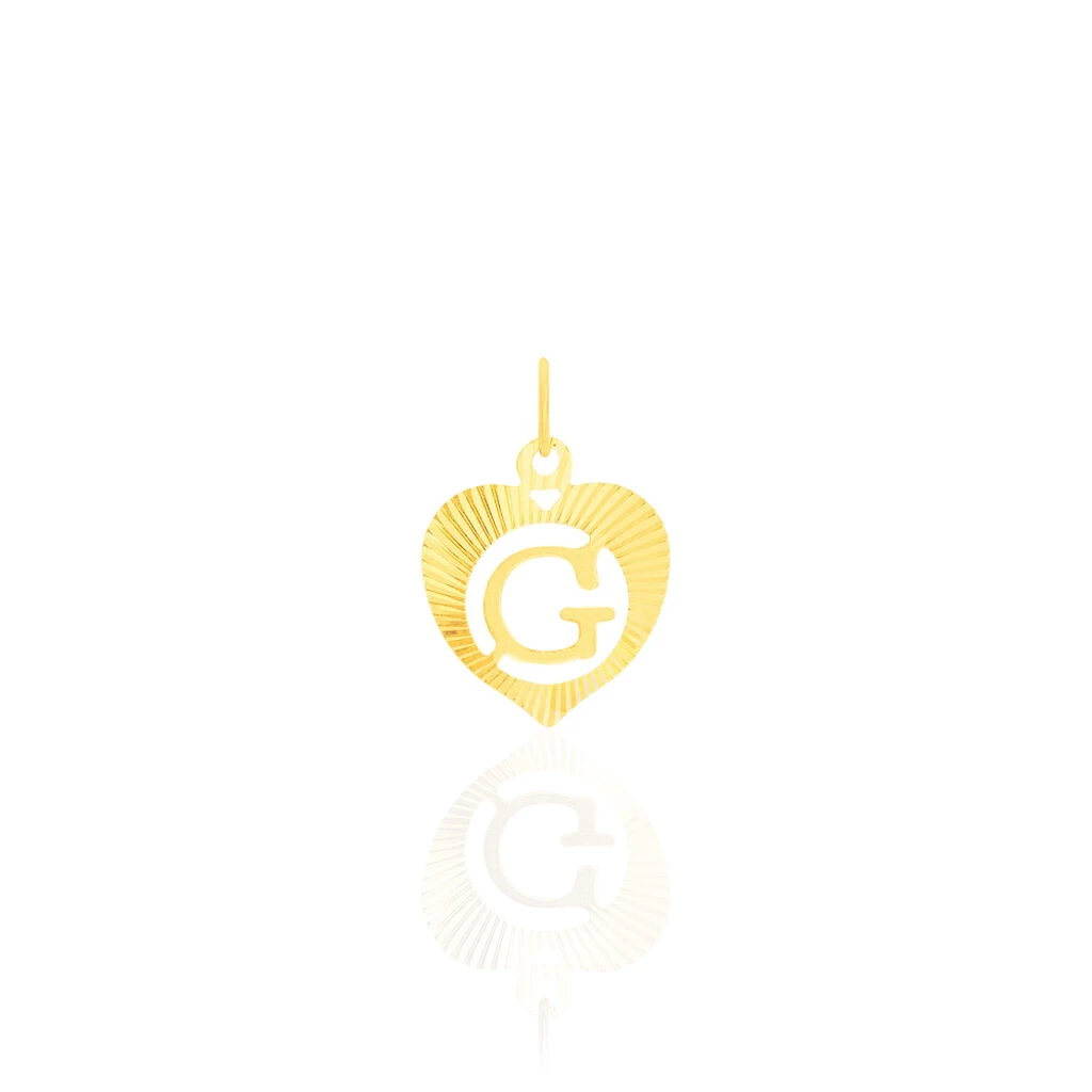 Pendentif Eudocie Coeur Lettre Or Jaune 2 Pendentif Eudocie Coeur Lettre Or Jaune