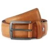 BSWK Ceinture En Cuir Lisse Brun Cognac 1 BSWK Ceinture En Cuir Lisse Brun Cognac -CrocForm Boutique Bosswik 1 1 5