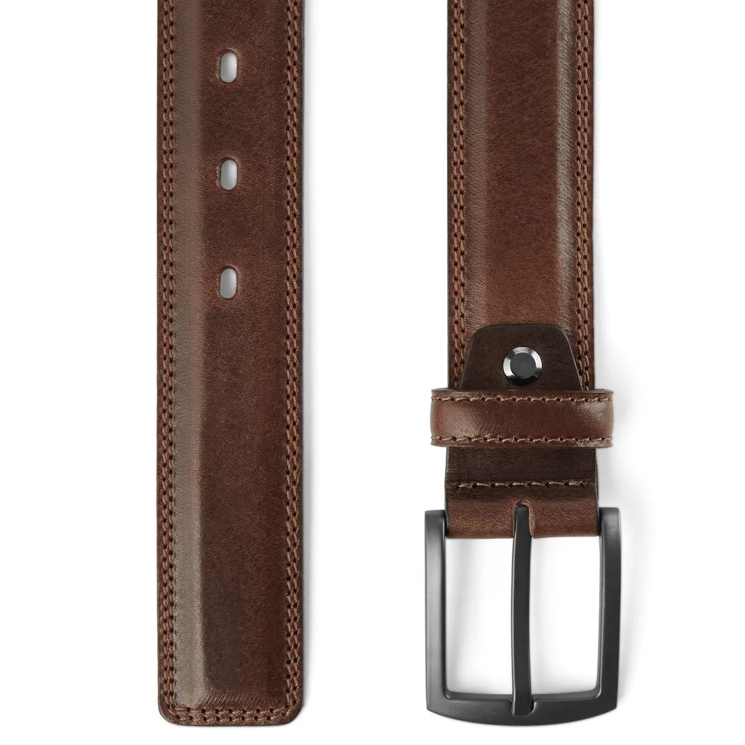 BSWK Ceinture En Cuir Brun Foncé Classique 3 BSWK Ceinture En Cuir Brun Foncé Classique – Image 2