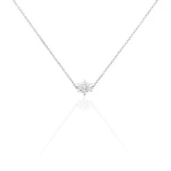 Collier Cyriac Argent Blanc Oxyde De Zirconium