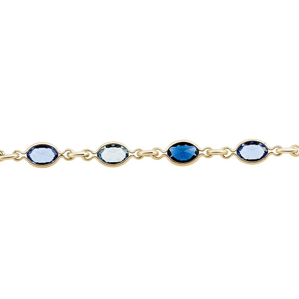 Bracelet Ilvaae Plaqué Or Jaune Pierre De Synthese 4 Bracelet Ilvaae Plaqué Or Jaune Pierre De Synthese – Image 2