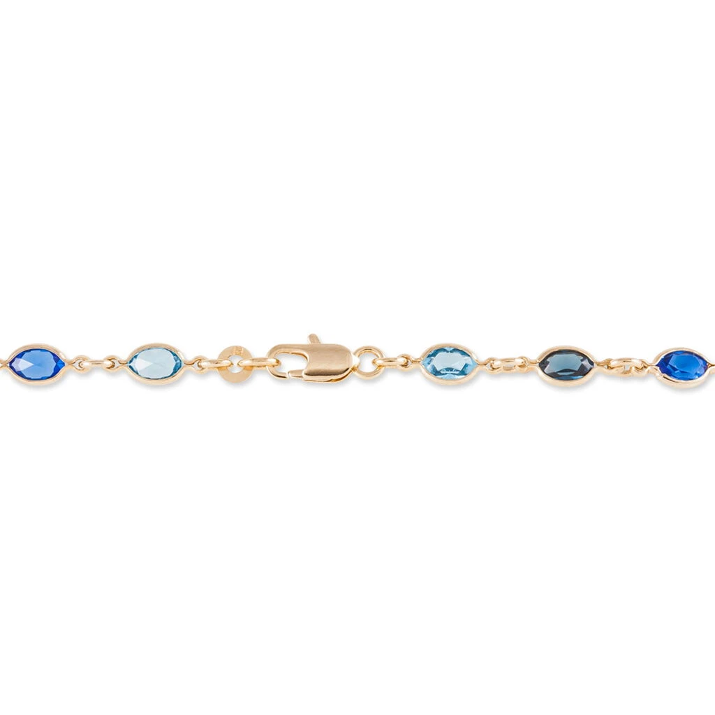 Bracelet Ilvaae Plaqué Or Jaune Pierre De Synthese 5 Bracelet Ilvaae Plaqué Or Jaune Pierre De Synthese – Image 3