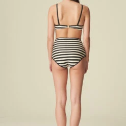 Bikini Forme Cœur Rembourré MERLE Noir Rayure Marie Jo Swim -CrocForm Boutique MA1A28 1
