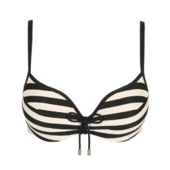 Bikini Forme Cœur Rembourré MERLE Noir Rayure Marie Jo Swim -CrocForm Boutique MA7AEC 1