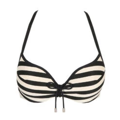Bikini Forme Cœur Rembourré MERLE Noir Rayure Marie Jo Swim -CrocForm Boutique MA8940 1