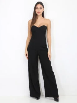 Combinaison Bustier Effet Corset -CrocForm Boutique V11 15187 BLK 4