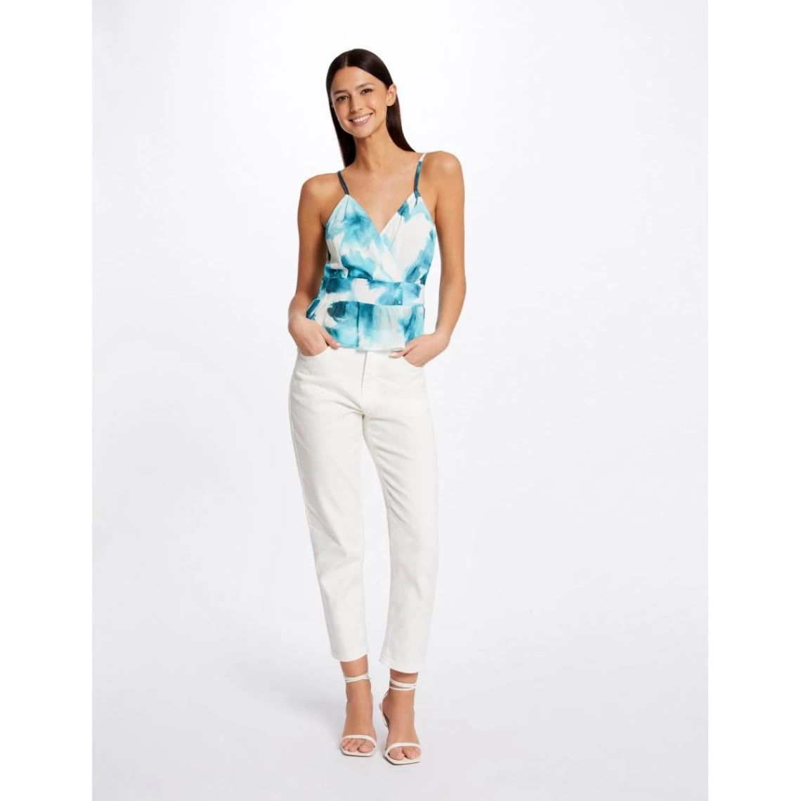 MORGAN Blouse Bretelles Fines Imprimé Abstrait | 3 SUISSES 4 MORGAN Blouse Bretelles Fines Imprimé Abstrait | 3 SUISSES – Image 2