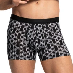 Boxer En Lyocell à Motif Fantaisie Noir I Am Wonderful