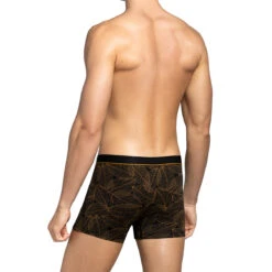 Boxer Noir Imprimé Feuillage En Lyocell I Am Greenie -CrocForm Boutique boxer noir imprime feuillage en lyocell i am greenie 2