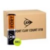 Carton 18 Tubes De 4 Balles Dunlop Fort Clay Court -CrocForm Boutique carton 18 tubes de 4 balles dunlop fort clay court