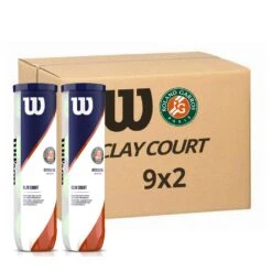 Carton 9 Bipacks Wilson Roland Garros Clay Court