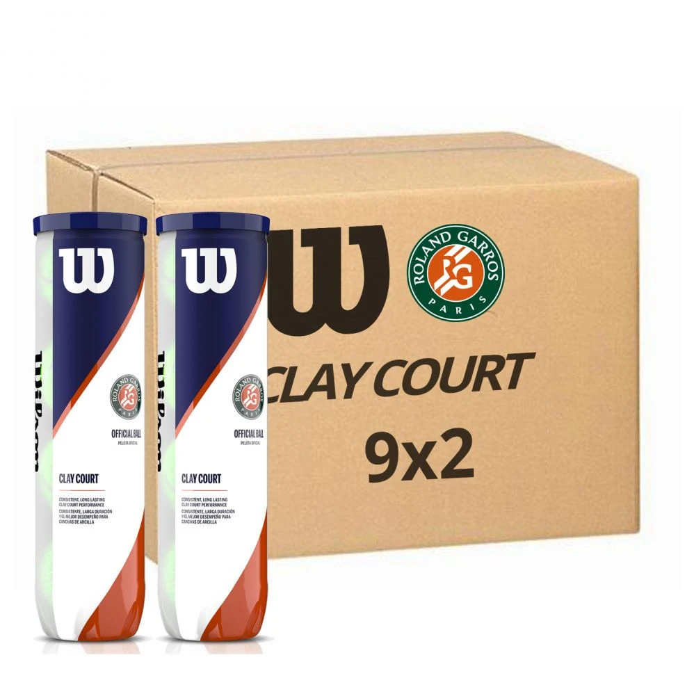 Carton 9 Bipacks Wilson Roland Garros Clay Court 3 Carton 9 Bipacks Wilson Roland Garros Clay Court