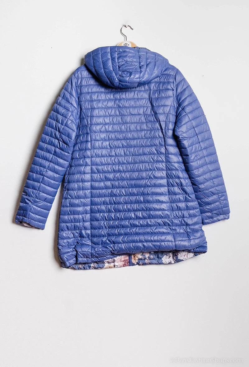 Doudoune Femme Réversible à Capuche Amovible Mi Long 4 Doudoune Femme Réversible à Capuche Amovible Mi Long – Image 2