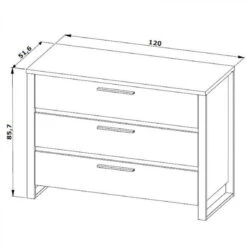 Time Commode 3 Tiroirs DISTRICT Imitation Chêne Et Noir -CrocForm Boutique commode 3 tiroirs district imitation chene et noir 10128792 26050222 1140x1140