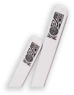 Couverts Salade Blanc, Motif Tatouage Polynésien Frise, 27cm