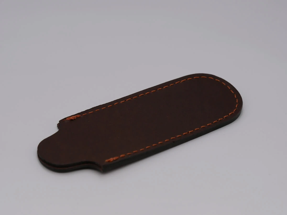Etui En Cuir Pour Couteau Pliant - Chocolat 2 Etui En Cuir Pour Couteau Pliant - Chocolat – Image 2
