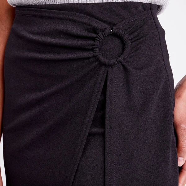 Jupe Droite Avec Anneau Noir Femme 6 Jupe Droite Avec Anneau Noir Femme – Image 4