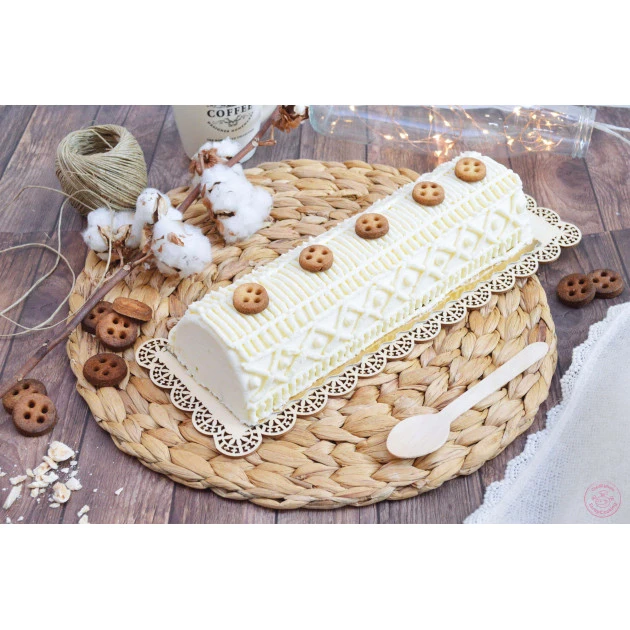 Kit Moule à Bûche De Noël Tricot 33 Cm Scrapcooking 5 Kit Moule à Bûche De Noël Tricot 33 Cm Scrapcooking – Image 3