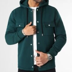 Surchemise Unie Avec Capuche 2954 Vert