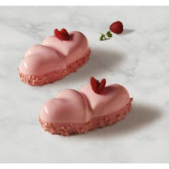 Moule Silicone Coeur Double 12,7 X 7,1 Cm X H 3,8 Cm (x9) Pavoflex