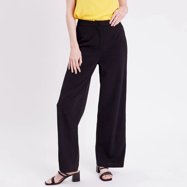 Pantalon Large Noir Femme 3 Pantalon Large Noir Femme – Image 2