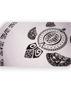 Plat Rond Blanc, Motif Tatouage Polynésien Tortue, 40cm 8 Plat Rond Blanc, Motif Tatouage Polynésien Tortue, 40cm -CrocForm Boutique plat rond blanc motif tatouage polynesien tortue 40cm 2