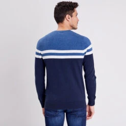 Pull Manches Longues Bleu Foncé Homme 8 Pull Manches Longues Bleu Foncé Homme -CrocForm Boutique pull manches longues bleu fonc homme b 36125281400451051