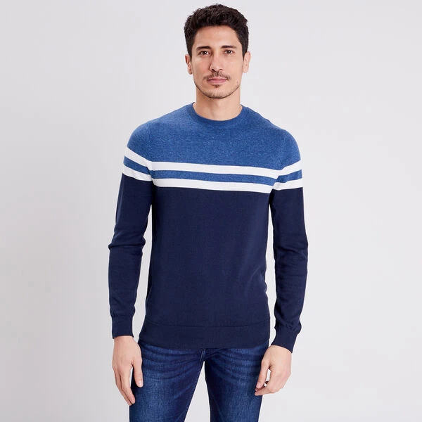 Pull Manches Longues Bleu Foncé Homme 2 Pull Manches Longues Bleu Foncé Homme – Image 2