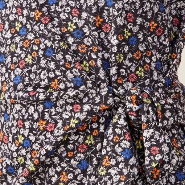 Robe Longue Droite Avec Noeud Multicolore Femme 6 Robe Longue Droite Avec Noeud Multicolore Femme – Image 4