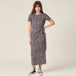 Robe Longue Droite Avec Noeud Multicolore Femme 13 Robe Longue Droite Avec Noeud Multicolore Femme -CrocForm Boutique robe longue droite avec noeud multicolore femme si 36125212820123963