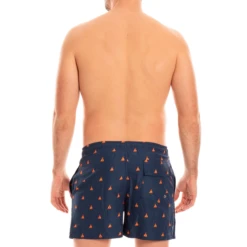 Short De Bain Homme Imprimé St Tropez Bleu Marine -CrocForm Boutique short de bain homme imprime st tropez bleu marine 3