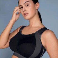 Soutien-gorge De Sport Grande Taille Extreme Control Plus Noir -CrocForm Boutique soutien gorge de sport grande taille extreme control plus noir 2