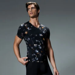 T-shirt Homme Col V à Motif Fantaisie En Lyocell I Am Strong -CrocForm Boutique t shirt homme col v a motif fantaisie en lyocell i am strong 3